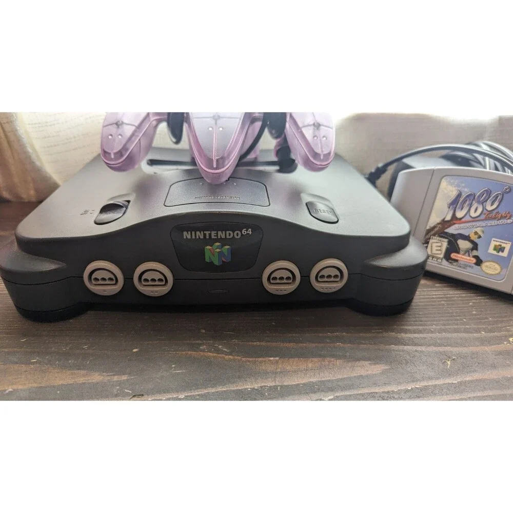 Charcoal Grey Nintendo 64 Console w/ N64 OEM Controller, Jumper Pack & Game